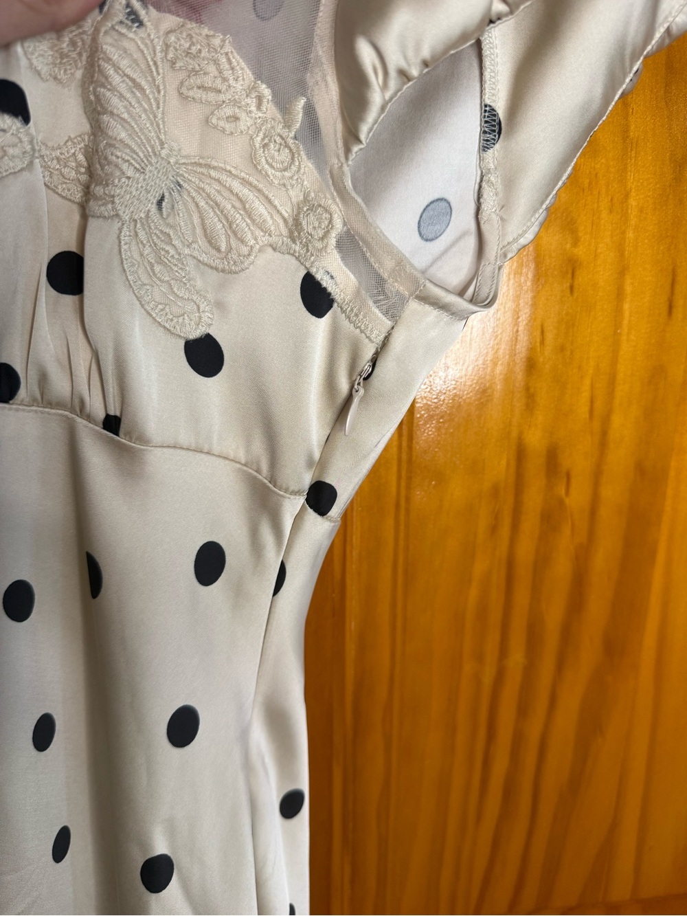 Camila Coelho Polka Dot Lace Butterfly Maxi Dress Size Medium NEW - Picture 7 of 9